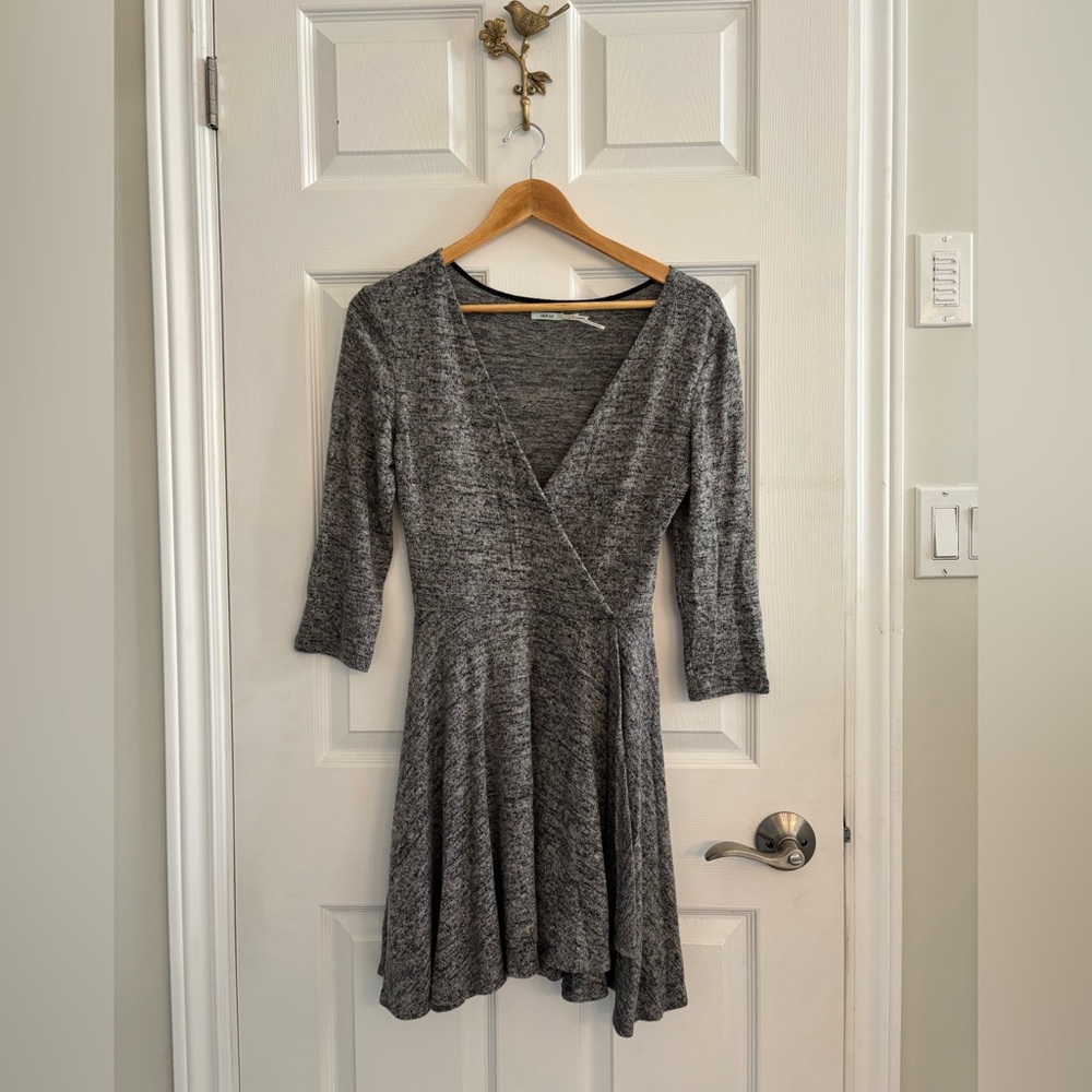 Gray V-Neck Kimchi Blue Dress